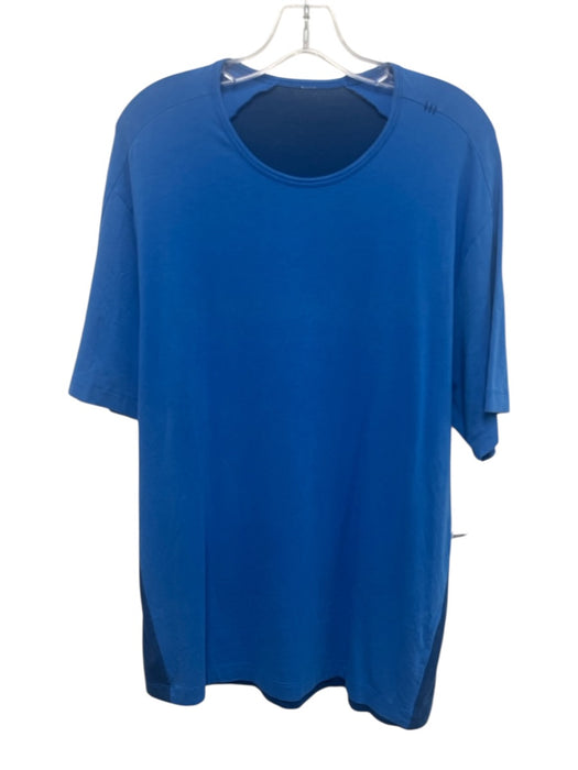 Lululemon Size Est L Blue Synthetic Solid Athletic T Shirt Men's Short Sleeve Blue / Est L