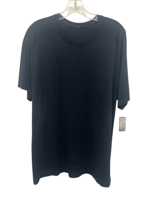 Lululemon Size Est L Navy Synthetic Solid Athletic T Shirt Men's Short Sleeve Navy / Est L