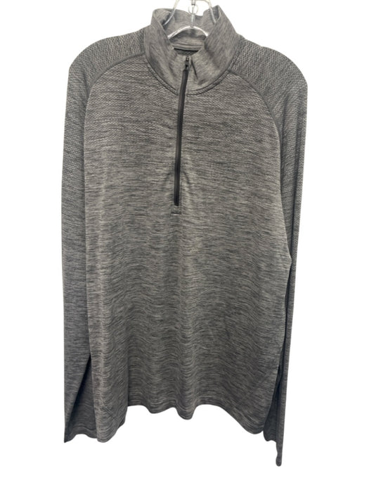 Lululemon Size Est L Gray Synthetic Heathered Athletic Men's Long Sleeve Shirt Gray / Est L