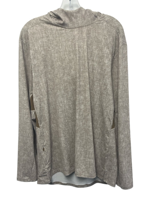Lululemon Size Est L Beige Synthetic Abstract Hoodie Athleisure Men's Jacket Beige / Est L