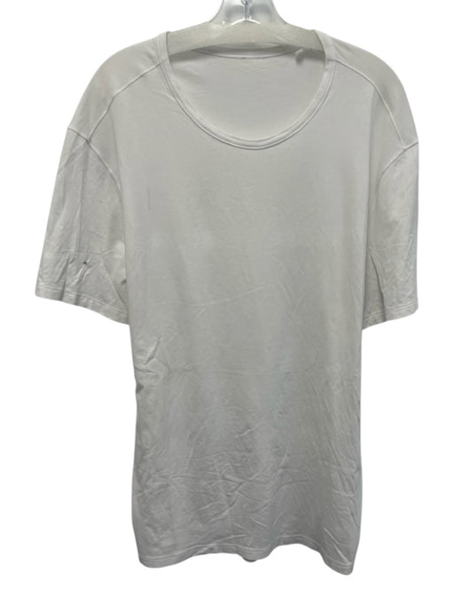 Lululemon Size Est L White Synthetic Solid T shirt Men's Short Sleeve White / Est L