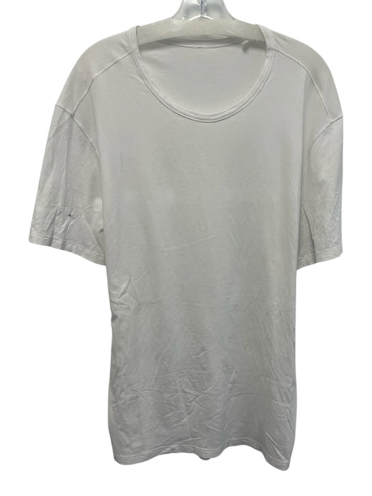 Lululemon Size Est L White Synthetic Solid T shirt Men's Short Sleeve White / Est L