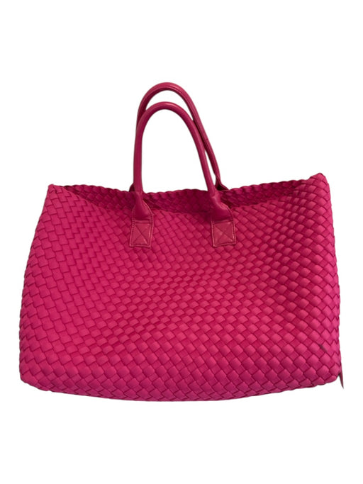 Urban Expressions Hot pink Top Handle Woven Tote Pouch Included Bag Hot pink / Large