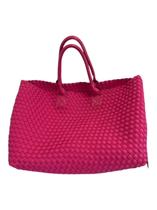 Urban Expressions Hot pink Top Handle Woven Tote Pouch Included Bag Hot pink / Large