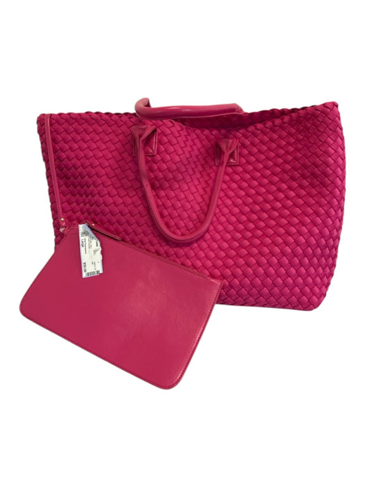 Urban Expressions Hot pink Top Handle Woven Tote Pouch Included Bag Hot pink / Large