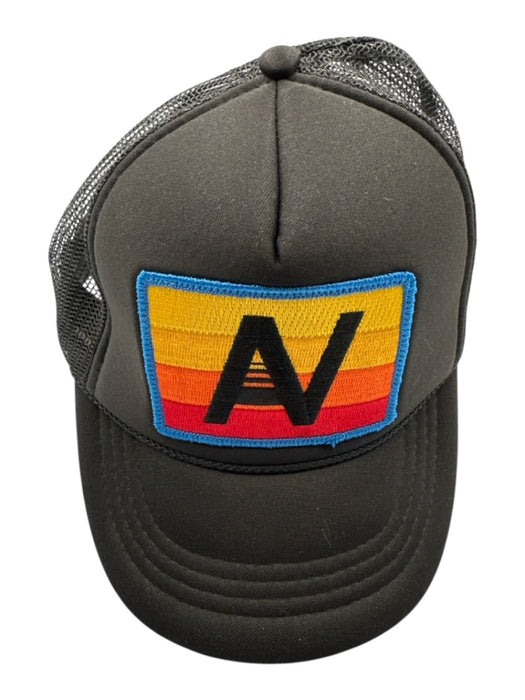 Aviator Nation Black & Multi Mesh Logo Baseball Cap Hat Black & Multi / One Size
