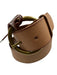 Frye Light Brown Leather Circle Buckle Logo Belts Light Brown / Large