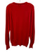 Christian Dior Size Large Red Orlon Acrylic Long Sleeve Logo Ribbed Sweater Red / Large