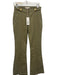 Love Shack Fancy Size 4 Olive Green Cotton Denim High Rise Pin Tuck Design Jeans Olive Green / 4