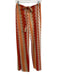 Becca Size Large Orange, Beige, White Polyester Drawstring Waist Wide Leg Pants Orange, Beige, White / Large