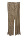 Veronica Beard Size 8 Beige Linen Blend High Rise Pintuck Pockets Flare Pants Beige / 8