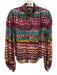 Ramy Brook Size XS Purple, Green, Yellow Polyester Long Sleeve Button Front Top Purple, Green, Yellow / XS