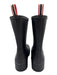 Hunter Shoe Size 11 Black Rubber Pull Tabs Logo Round Toe Mid Calf Rainboots Black / 11