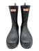 Hunter Shoe Size 11 Black Rubber Pull Tabs Logo Round Toe Mid Calf Rainboots Black / 11