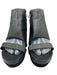 Antelope Shoe Size 41 Black Leather Upper open toe toe strap Side Zip Wedges Black / 41