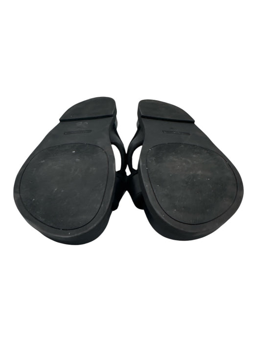 Marc Fisher Shoe Size 11 Black Leather Upper open toe Criss Cross Buckle Sandals Black / 11