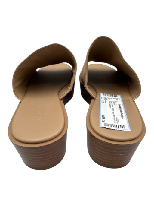 Vince Shoe Size 7.5 Beige Leather Upper open toe Platform Slide Sandals Beige / 7.5