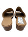Vince Shoe Size 7.5 Beige Leather Upper open toe Platform Slide Sandals Beige / 7.5