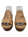 Vince Shoe Size 7.5 Beige Leather Upper open toe Platform Slide Sandals Beige / 7.5