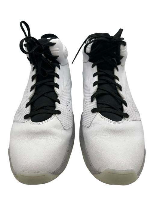 Jordan Shoe Size 15 White & Black Leather Solid Sneaker Men's Shoes White & Black / 15