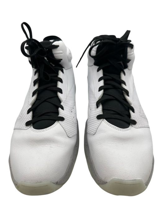 Jordan Shoe Size 15 White & Black Leather Solid Sneaker Men's Shoes White & Black / 15