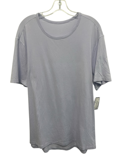 Lululemon Size Est L Purple Cotton Blend Solid T shirt Crew Men's Short Sleeve Purple / Est L