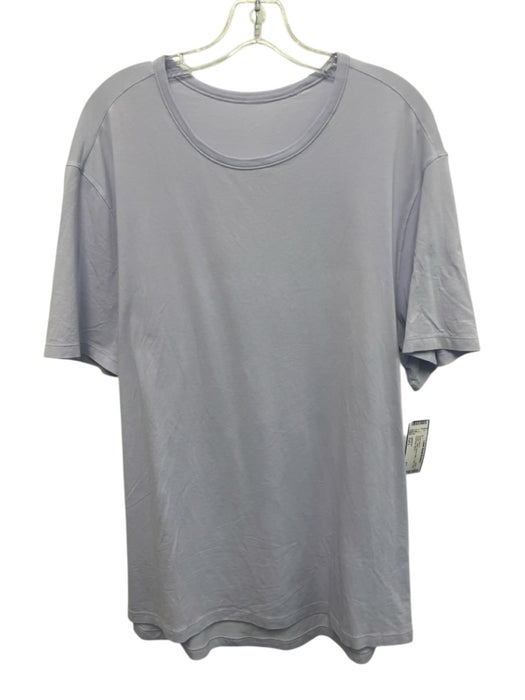 Lululemon Size Est L Purple Cotton Blend Solid T shirt Crew Men's Short Sleeve Purple / Est L