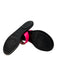 Gucci Shoe Size 39 Black & Pink Leather Loop T Toe Flat Sandals Black & Pink / 39