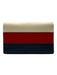 Gucci Cream White, Red & Blue Leather Stripe Bee Flap Top Crossbody Bag Cream White, Red & Blue