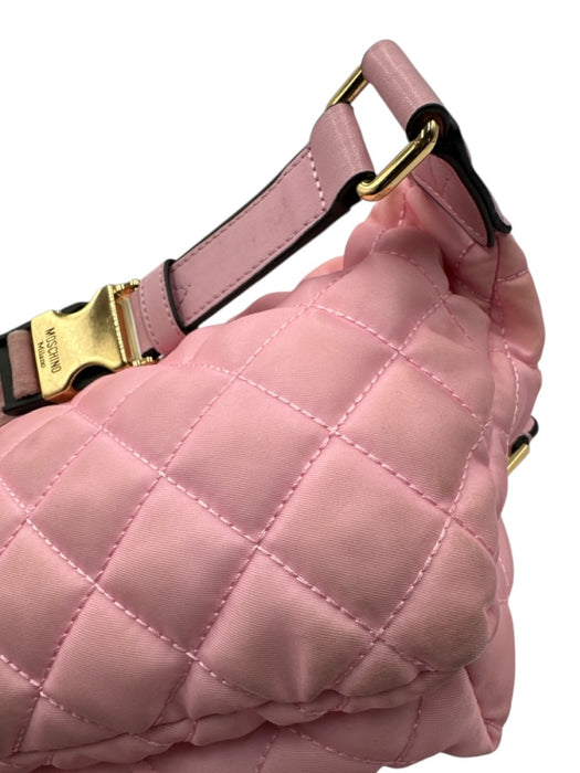 Moschino Pink Synthetic Zip Close Fanny Pack Logo Bag Pink / S