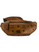 MCM Brown Coated Canvas Zip Close Belt Bag Monogram Bag Brown / S
