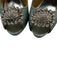 Badgley Mischka Shoe Size 8.5 Mint Green Textile open toe Stiletto Satin Heels Mint Green / 8.5