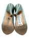 Badgley Mischka Shoe Size 8.5 Mint Green Textile open toe Stiletto Satin Heels Mint Green / 8.5