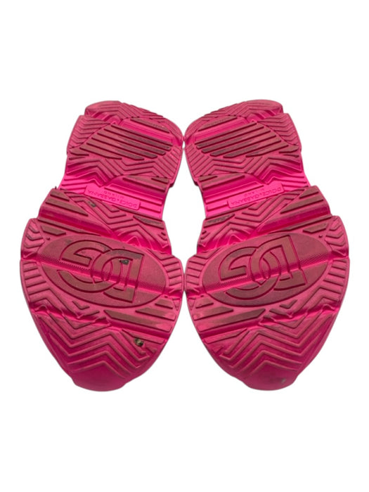 Dolce & Gabbana Shoe Size 39 Hot pink Leather Chunky Lace Up Perforated Sneakers Hot pink / 39