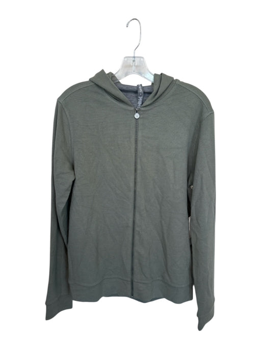 Vuori NWT Size S Olive Green Lyocell Waffle Full Zip hood Men's Jacket Olive Green / S