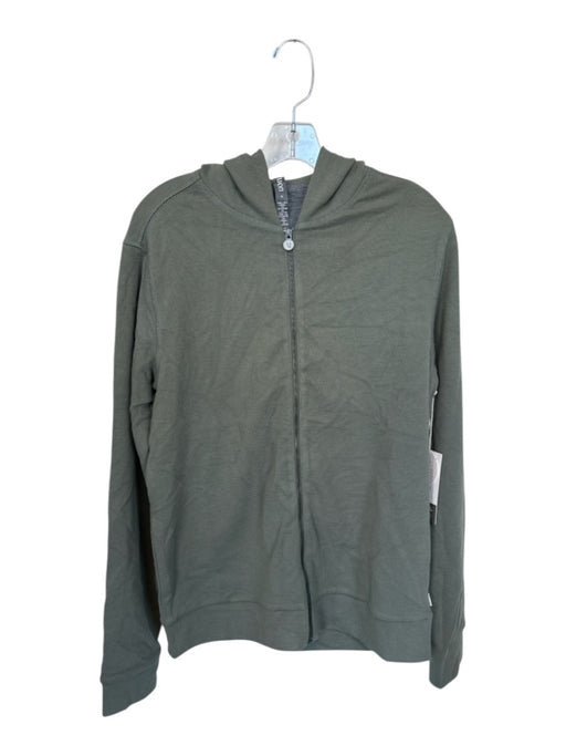 Vuori NWT Size S Olive Green Lyocell Waffle Full Zip hood Men's Jacket Olive Green / S