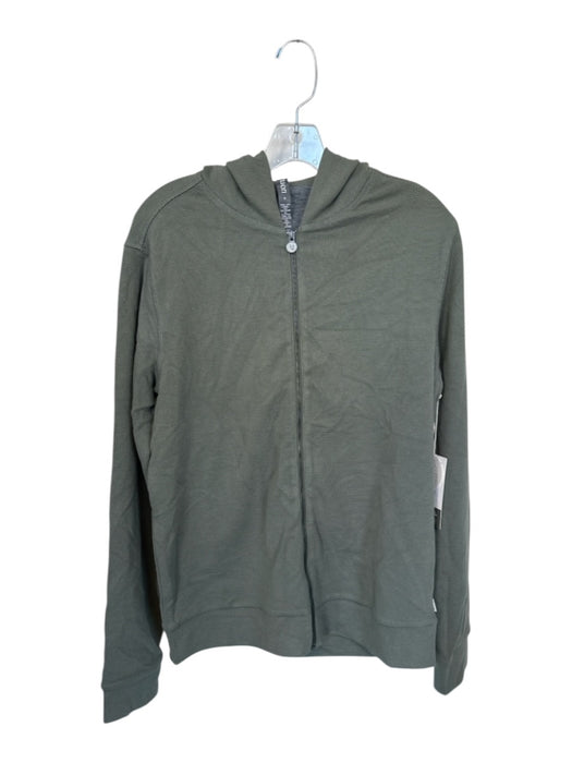 Vuori NWT Size S Olive Green Lyocell Waffle Full Zip hood Men's Jacket Olive Green / S
