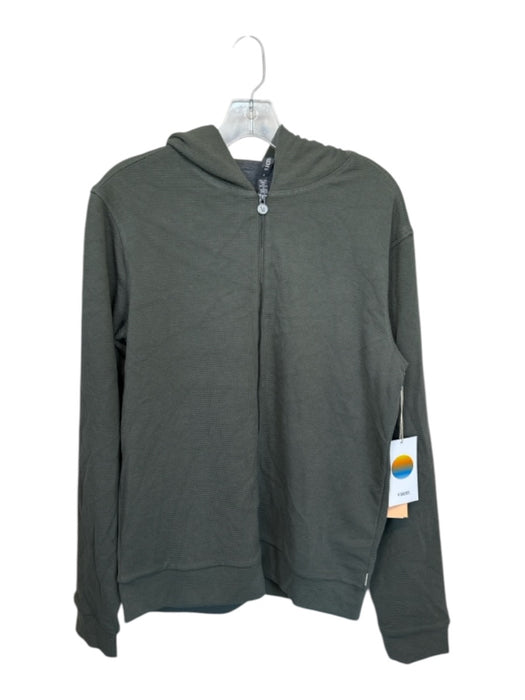 Vuori NWT Size S Olive Green Lyocell Waffle Full Zip hood Men's Jacket Olive Green / S