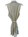 Bella Dahl Size L Beige Tencel Sleeveless Collar Waist tie Zip Up Romper Beige / L