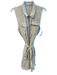 Bella Dahl Size L Beige Tencel Sleeveless Collar Waist tie Zip Up Romper Beige / L