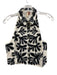 Pilcro Size 6 Black & White Cotton Button Front Abstract Print Top Black & White / 6