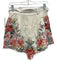 Zimmermann Size 1 White, Red, Green Linen High Rise Floral Pleated Shorts White, Red, Green / 1