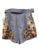 Zimmermann Size 1 Blue, White, Orange Linen High Rise Floral Pleated Shorts Blue, White, Orange / 1