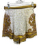 Zimmermann Size 1 White, Gold, Brown Linen High Rise Floral Pleated Shorts White, Gold, Brown / 1