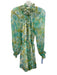 Zimmermann Size 0 Blue, Green, Yellow Silk Long Sleeve Abstract Print Romper Blue, Green, Yellow / 0