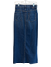 Mother Size 25 Dark Wash Cotton Mid Rise Maxi Front Slit 5 Pocket Skirt Dark Wash / 25