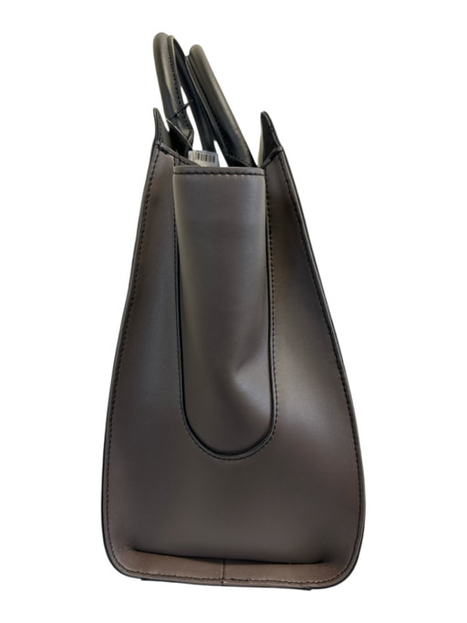 Zac Posen Black & Gray Leather Color Block Top Handle Crossbody Strap Incl Bag Black & Gray / XL