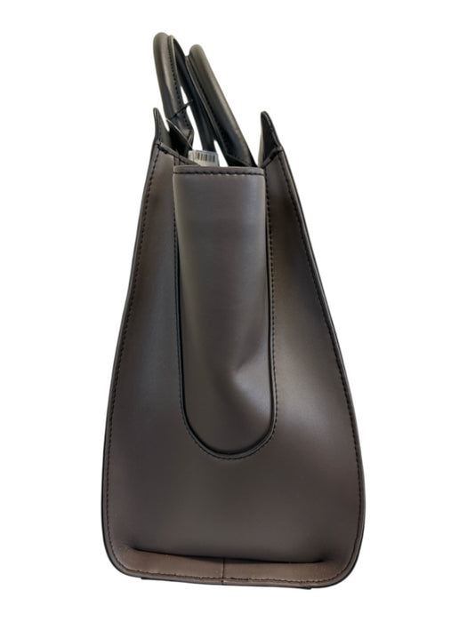 Zac Posen Black & Gray Leather Color Block Top Handle Crossbody Strap Incl Bag Black & Gray / XL