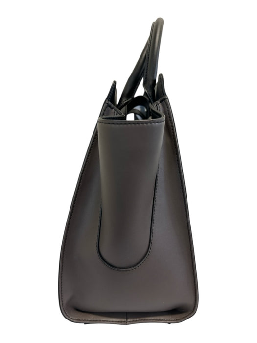 Zac Posen Black & Gray Leather Color Block Top Handle Crossbody Strap Incl Bag Black & Gray / XL