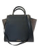 Zac Posen Black & Gray Leather Color Block Top Handle Crossbody Strap Incl Bag Black & Gray / XL